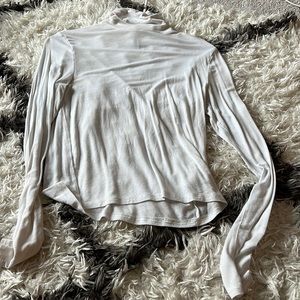 white long sleeve turtle neck